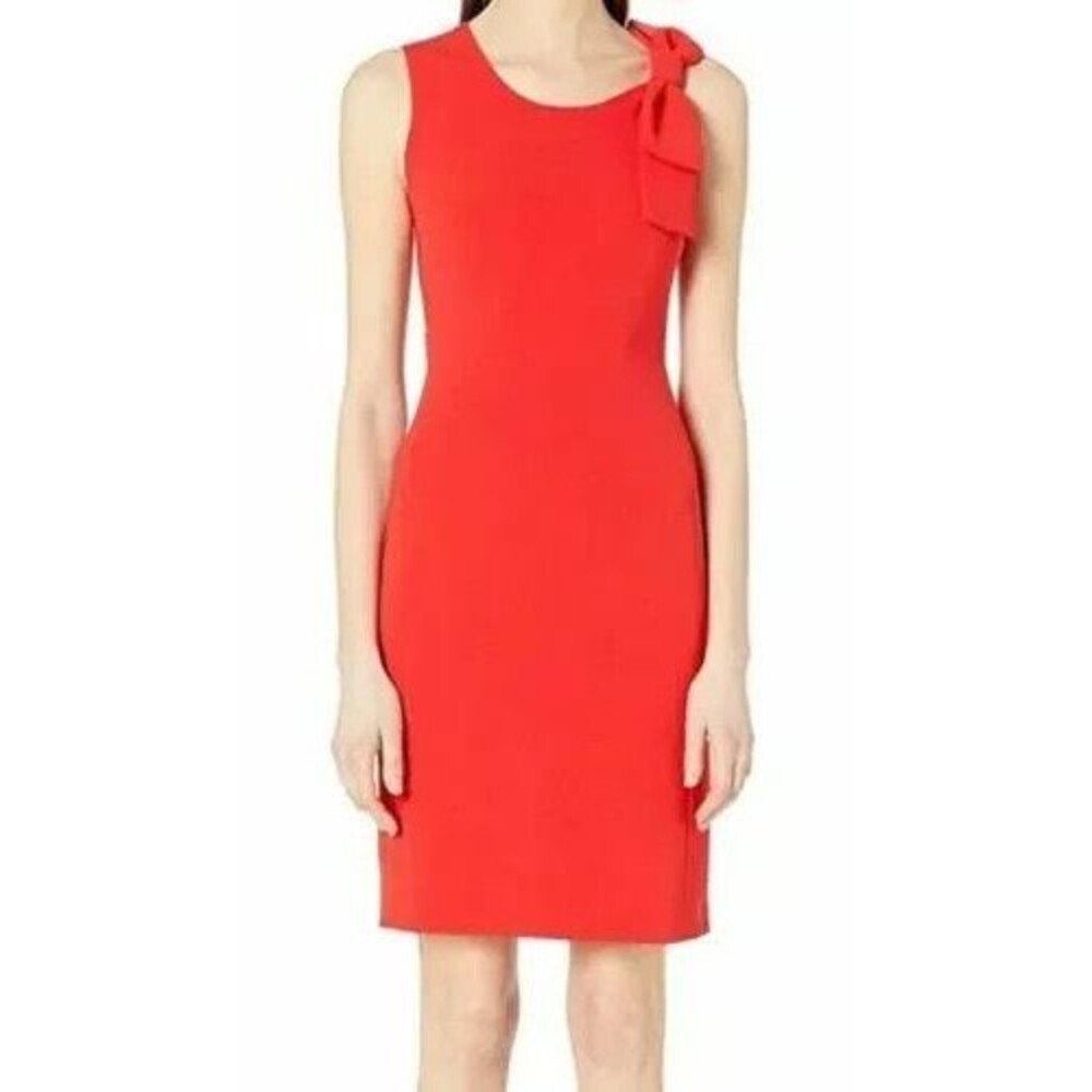 Boutique Moschino Womens Scoop Neck Sleeveless Dress sz 48 IT/ 14 US Red M17315
